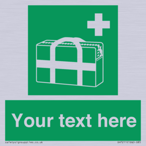 SH7211: Custom sign safe condition Medical grab bag
