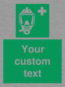 SH7212: Custom sign safe condition Emergency escape breathing device