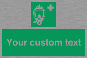 SH7212: Custom sign safe condition Emergency escape breathing device
