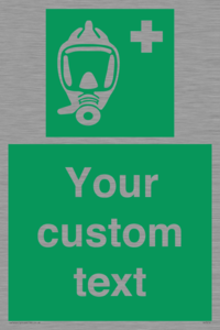 SH7212: Custom sign safe condition Emergency escape breathing device