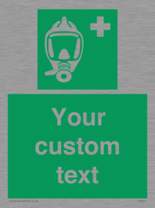 SH7212: Custom sign safe condition Emergency escape breathing device