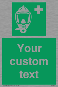 SH7212: Custom sign safe condition Emergency escape breathing device