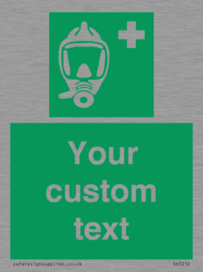 SH7212: Custom sign safe condition Emergency escape breathing device