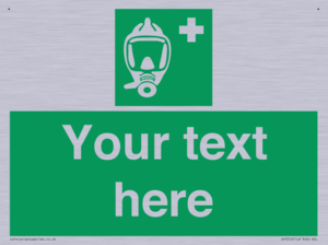 SH7212: Custom sign safe condition Emergency escape breathing device