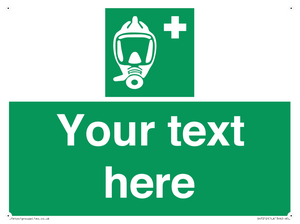 SH7212: Custom sign safe condition Emergency escape breathing device