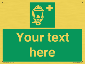 SH7212: Custom sign safe condition Emergency escape breathing device