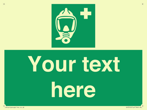 SH7212: Custom sign safe condition Emergency escape breathing device