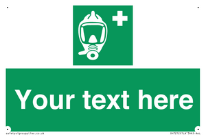 SH7212: Custom sign safe condition Emergency escape breathing device