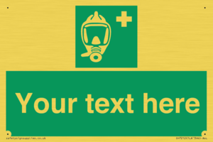 SH7212: Custom sign safe condition Emergency escape breathing device