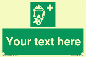 SH7212: Custom sign safe condition Emergency escape breathing device