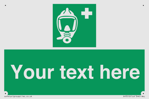 SH7212: Custom sign safe condition Emergency escape breathing device