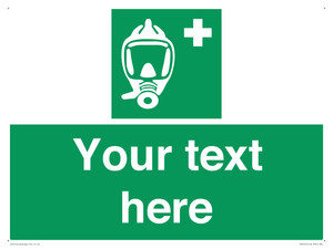 SH7212: Custom sign safe condition Emergency escape breathing device