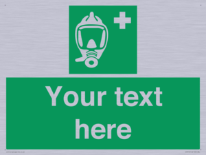SH7212: Custom sign safe condition Emergency escape breathing device