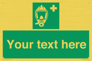 SH7212: Custom sign safe condition Emergency escape breathing device