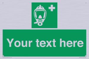 SH7212: Custom sign safe condition Emergency escape breathing device