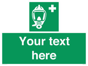 SH7212: Custom sign safe condition Emergency escape breathing device