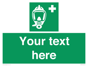 SH7212: Custom sign safe condition Emergency escape breathing device