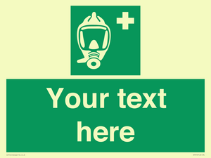 SH7212: Custom sign safe condition Emergency escape breathing device