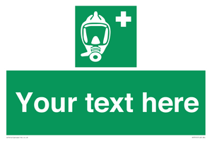 SH7212: Custom sign safe condition Emergency escape breathing device