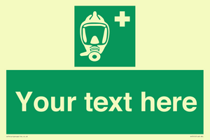 SH7212: Custom sign safe condition Emergency escape breathing device