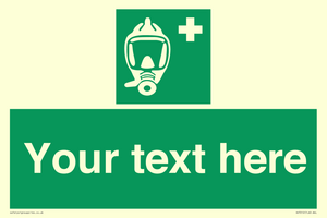 SH7212: Custom sign safe condition Emergency escape breathing device