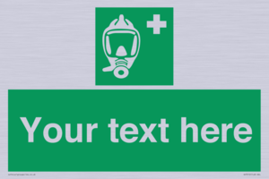 SH7212: Custom sign safe condition Emergency escape breathing device