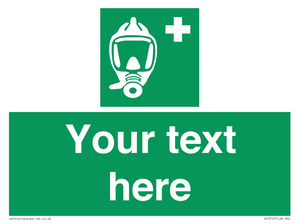SH7212: Custom sign safe condition Emergency escape breathing device