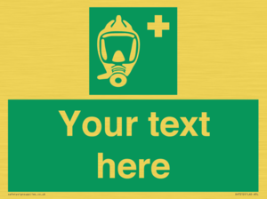 SH7212: Custom sign safe condition Emergency escape breathing device