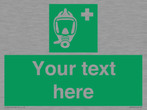 SH7212: Custom sign safe condition Emergency escape breathing device