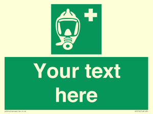 SH7212: Custom sign safe condition Emergency escape breathing device