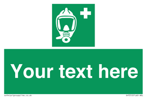 SH7212: Custom sign safe condition Emergency escape breathing device