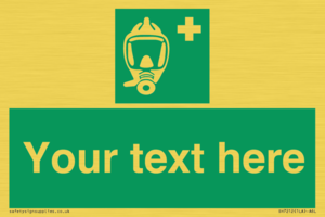 SH7212: Custom sign safe condition Emergency escape breathing device