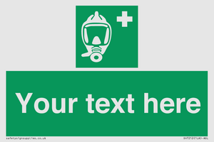 SH7212: Custom sign safe condition Emergency escape breathing device