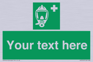 SH7212: Custom sign safe condition Emergency escape breathing device