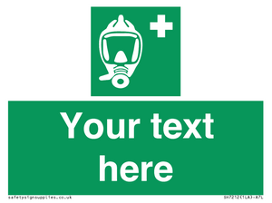 SH7212: Custom sign safe condition Emergency escape breathing device