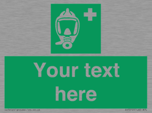 SH7212: Custom sign safe condition Emergency escape breathing device