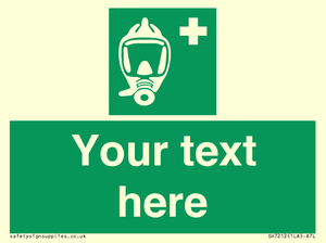 SH7212: Custom sign safe condition Emergency escape breathing device