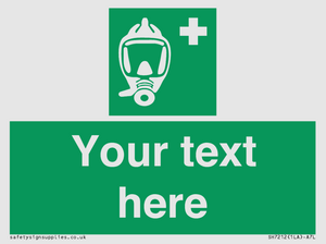 SH7212: Custom sign safe condition Emergency escape breathing device