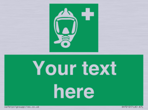SH7212: Custom sign safe condition Emergency escape breathing device