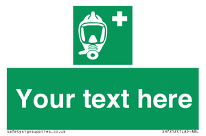 SH7212: Custom sign safe condition Emergency escape breathing device