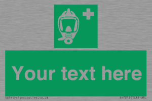 SH7212: Custom sign safe condition Emergency escape breathing device