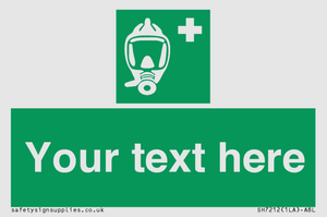 SH7212: Custom sign safe condition Emergency escape breathing device