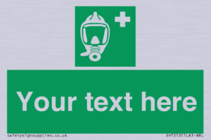 SH7212: Custom sign safe condition Emergency escape breathing device