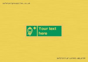 SH7212: Custom sign safe condition Emergency escape breathing device