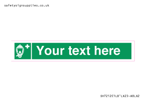 SH7212: Custom sign safe condition Emergency escape breathing device