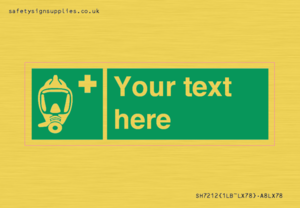 SH7212: Custom sign safe condition Emergency escape breathing device