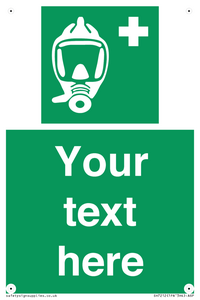 SH7212: Custom sign safe condition Emergency escape breathing device