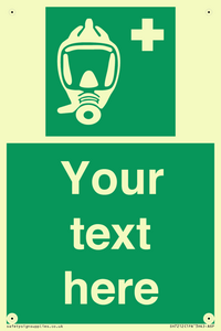 SH7212: Custom sign safe condition Emergency escape breathing device