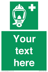 SH7212: Custom sign safe condition Emergency escape breathing device