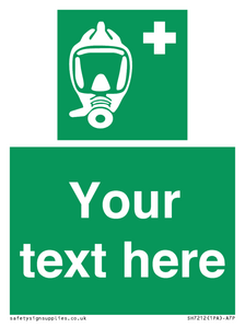 SH7212: Custom sign safe condition Emergency escape breathing device